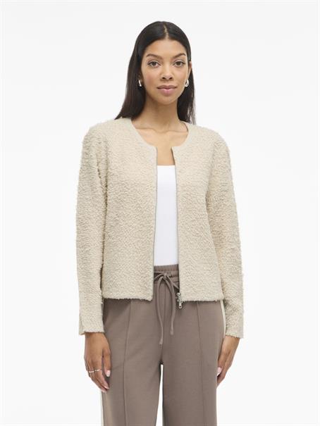 VIPAZA O-NECK L/S ZIPPER KNIT CARDIGAN/1 birch