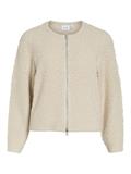 VIPAZA O-NECK L/S ZIPPER KNIT CARDIGAN birch