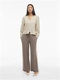 VIPAZA O-NECK L/S ZIPPER KNIT CARDIGAN birch