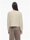VIPAZA O-NECK L/S ZIPPER KNIT CARDIGAN birch