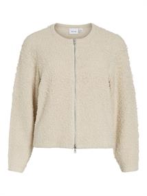 VIPAZA O-NECK L/S ZIPPER KNIT CARDIGAN birch