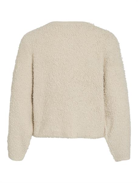 VIPAZA O-NECK L/S ZIPPER KNIT CARDIGAN birch