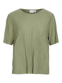 VIPLISA O-NECK S/S TOP - NOOS oil green