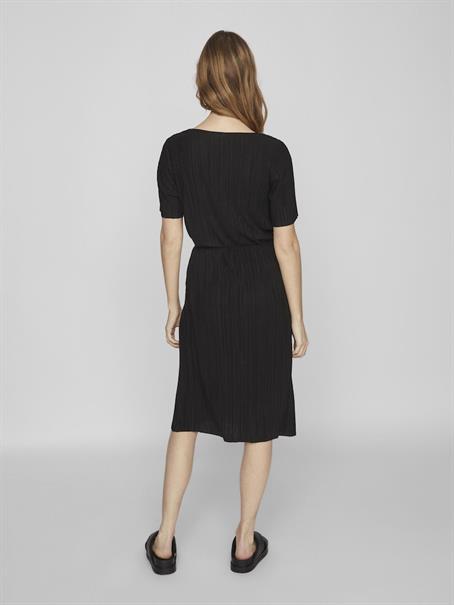 VIPLISA V-NECK S/S DRESS/SU/VOL black