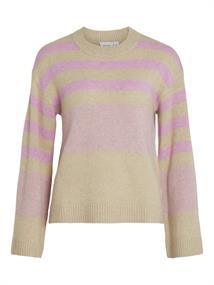 VIPOLANA L/S CREW NECK KNIT TOP natural melange