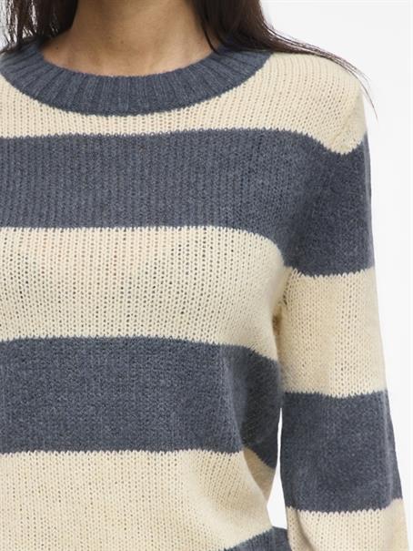 VIPOLANA NEW L/S STRIPE KNIT TOP vintage indigo
