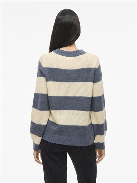 VIPOLANA NEW L/S STRIPE KNIT TOP vintage indigo