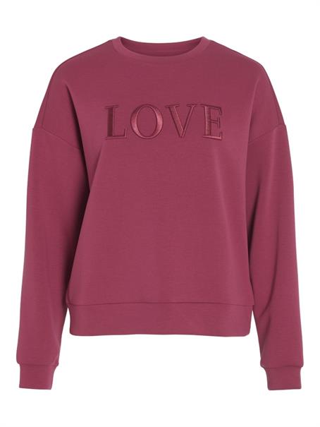 VIREFLECT LOVE O-NECK L/S TOP anemone