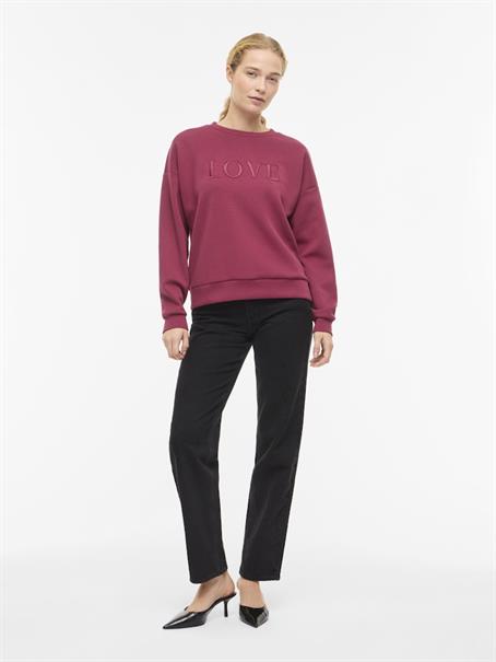VIREFLECT LOVE O-NECK L/S TOP anemone