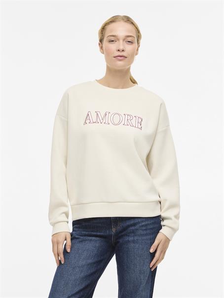 VIREFLECT LOVE O-NECK L/S TOP birch