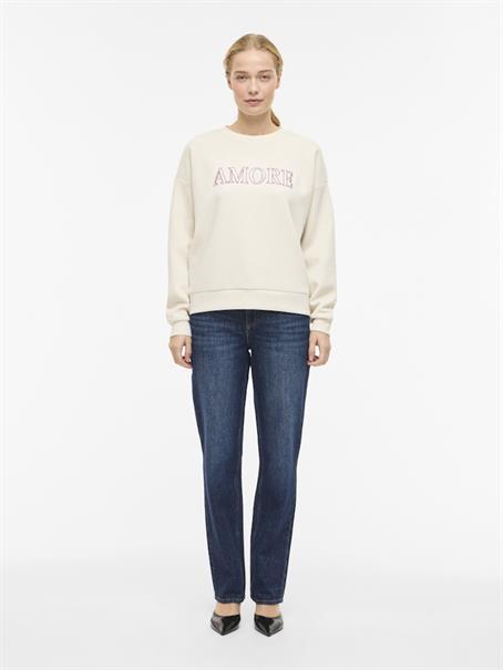 VIREFLECT LOVE O-NECK L/S TOP birch
