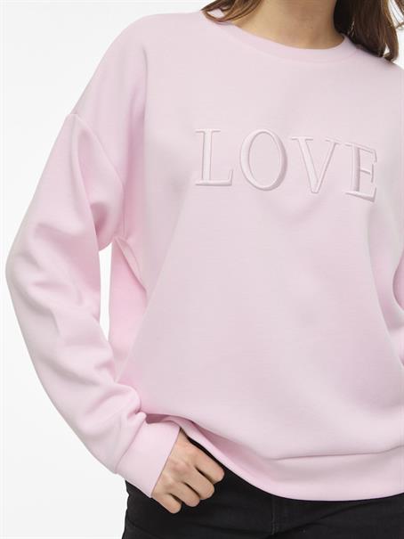 VIREFLECT LOVE O-NECK L/S TOP cherry blossom