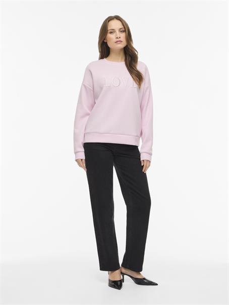 VIREFLECT LOVE O-NECK L/S TOP cherry blossom