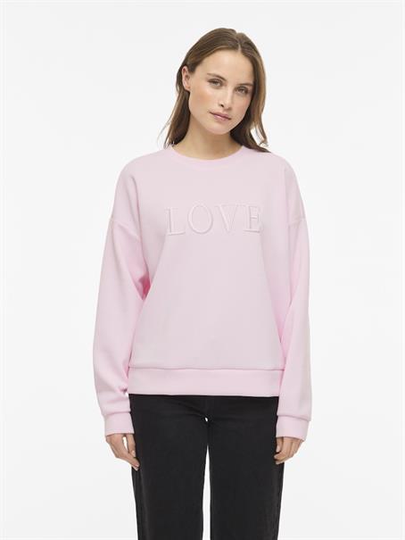 VIREFLECT LOVE O-NECK L/S TOP cherry blossom