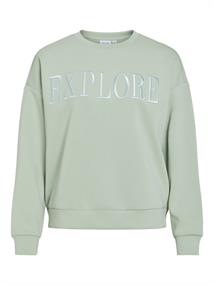 VIREFLECT NEW EMB L/S SWEAT TOP silt green