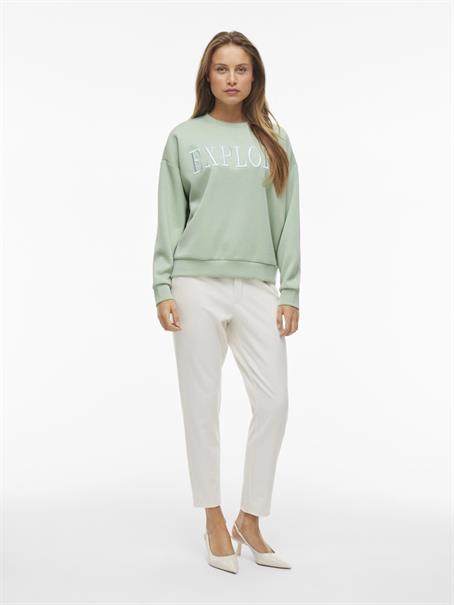 VIREFLECT NEW EMB L/S SWEAT TOP silt green