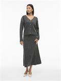 VIRELLI V-NECK L/S CABLE KNIT CARDI/BFS dark grey melange