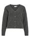 VIRELLI V-NECK L/S CABLE KNIT CARDI/BFS dark grey melange