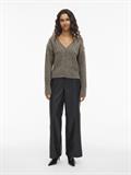 VIRELLI V-NECK L/S CABLE KNIT CARDI/BFS falcon