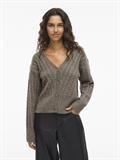 VIRELLI V-NECK L/S CABLE KNIT CARDI/BFS falcon