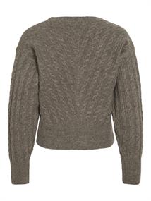 VIRELLI V-NECK L/S CABLE KNIT CARDI/BFS falcon