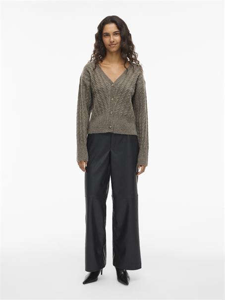 VIRELLI V-NECK L/S CABLE KNIT CARDI/BFS falcon
