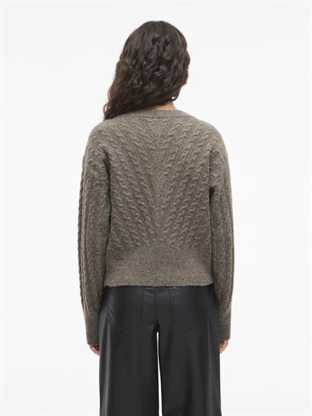 VIRELLI V-NECK L/S CABLE KNIT CARDI/BFS falcon