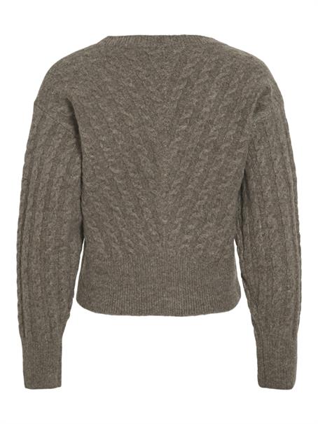 VIRELLI V-NECK L/S CABLE KNIT CARDI/BFS falcon