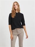 VIRIL CREW NECK 2/4 KNIT TOP - NOOS black