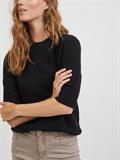 VIRIL CREW NECK 2/4 KNIT TOP - NOOS black