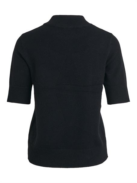 VIRIL CREW NECK 2/4 KNIT TOP - NOOS black
