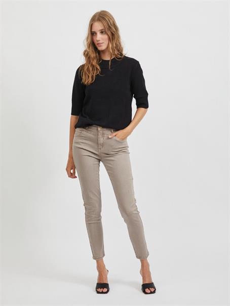 VIRIL CREW NECK 2/4 KNIT TOP - NOOS black
