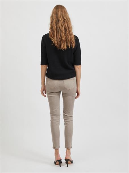 VIRIL CREW NECK 2/4 KNIT TOP - NOOS black
