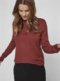 VIRIL CREWNECK L/S KNIT TOP - NOOS fired brick