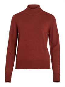 VIRIL CREWNECK L/S KNIT TOP - NOOS fired brick