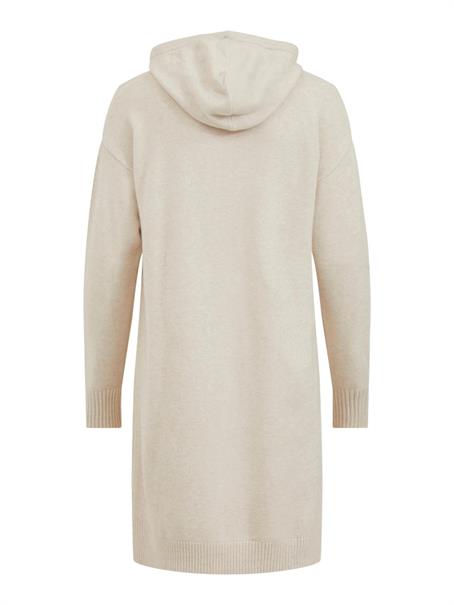 VIRIL HOODIE L/S KNIT DRESS/LD super light natural mel