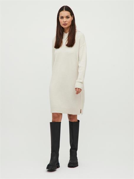 VIRIL HOODIE L/S KNIT DRESS/LD super light natural mel