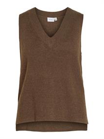 VIRIL KNIT RIB V-NECK S/L VEST - NOOS crocodile