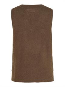 VIRIL KNIT RIB V-NECK S/L VEST - NOOS crocodile