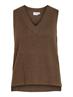 VIRIL KNIT RIB V-NECK S/L VEST - NOOS crocodile
