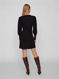 VIRIL L/S A-SHAPE KNIT DRESS black 1