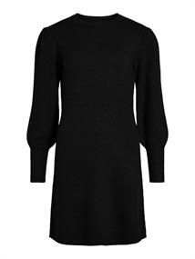 VIRIL L/S A-SHAPE KNIT DRESS black 1