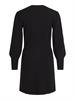VIRIL L/S A-SHAPE KNIT DRESS black