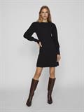 VIRIL L/S A-SHAPE KNIT DRESS black