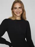 VIRIL L/S A-SHAPE KNIT DRESS black