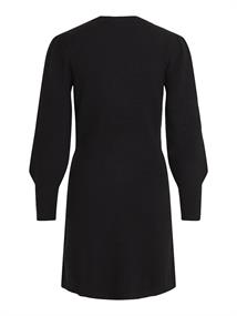 VIRIL L/S A-SHAPE KNIT DRESS black