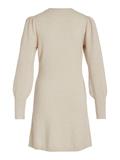 VIRIL L/S A-SHAPE KNIT DRESS super light natural melan