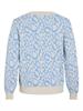 VIRIL L/S JACQUARD KNIT TOP/1 blissful blue