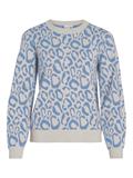 VIRIL L/S JACQUARD KNIT TOP/1 blissful blue