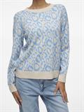 VIRIL L/S JACQUARD KNIT TOP/1 blissful blue